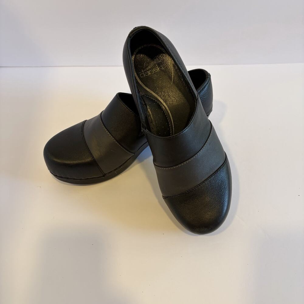 Dansko Tenley Women’s Black And Gray Leather Clog Size EU 37 US 7 Professional